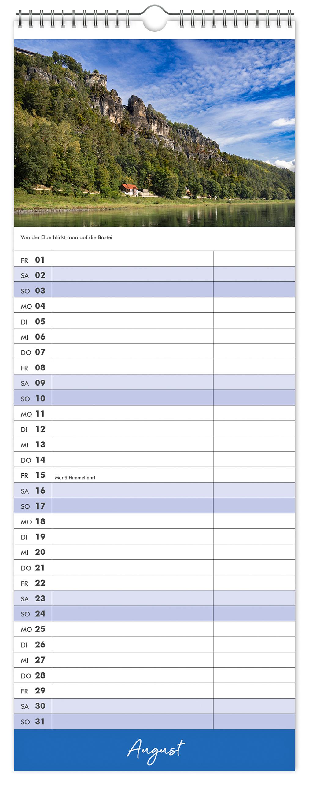 Küchenkalender Sächsische Schweiz 2025