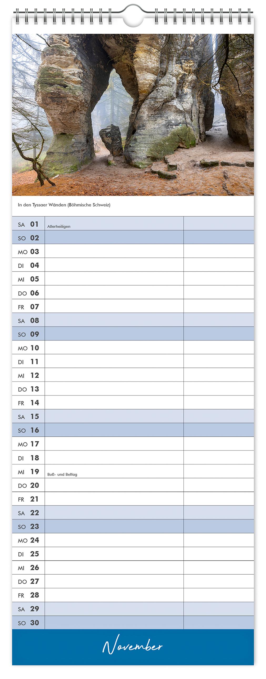 Küchenkalender Sächsische Schweiz 2025