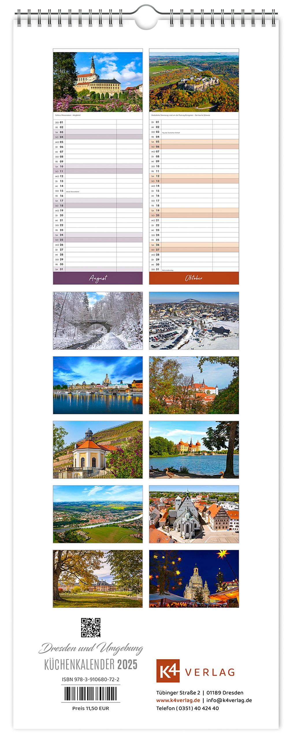 Küchenkalender Dresden und Umgebung 2025