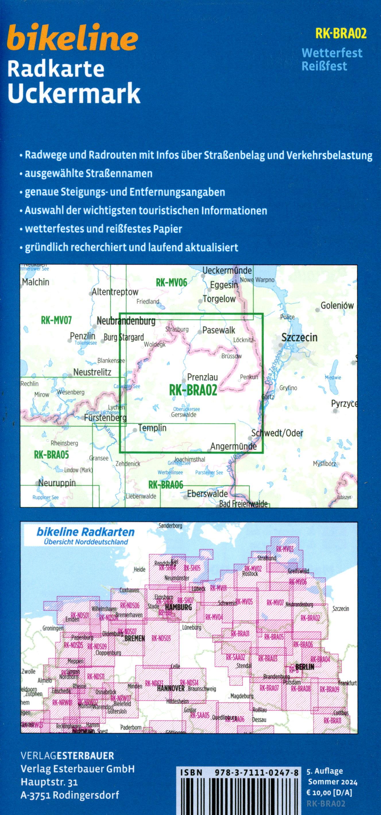 Radkarte Uckermark (RK-BRA02)