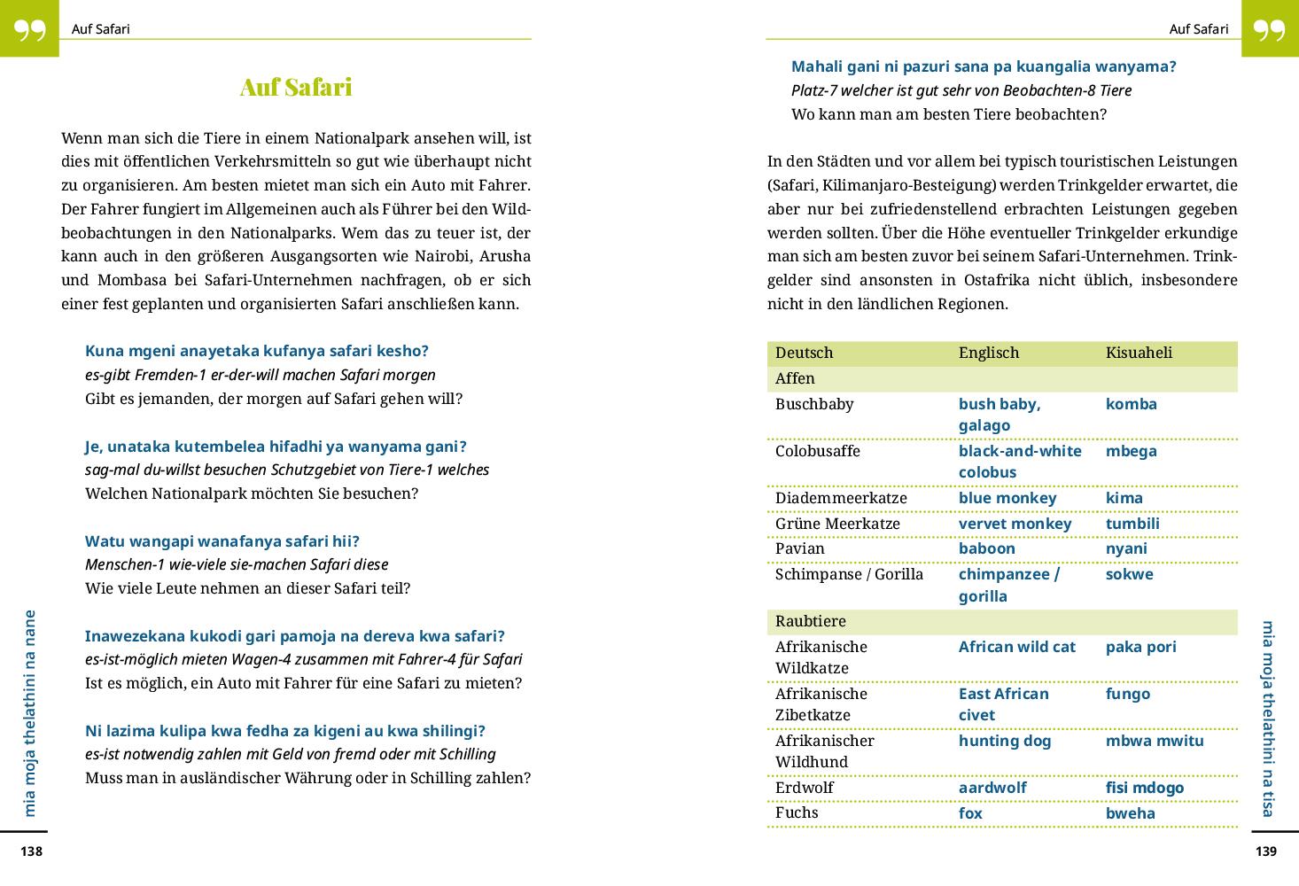 Reise Know-How Sprachführer Kisuaheli - Wort für Wort