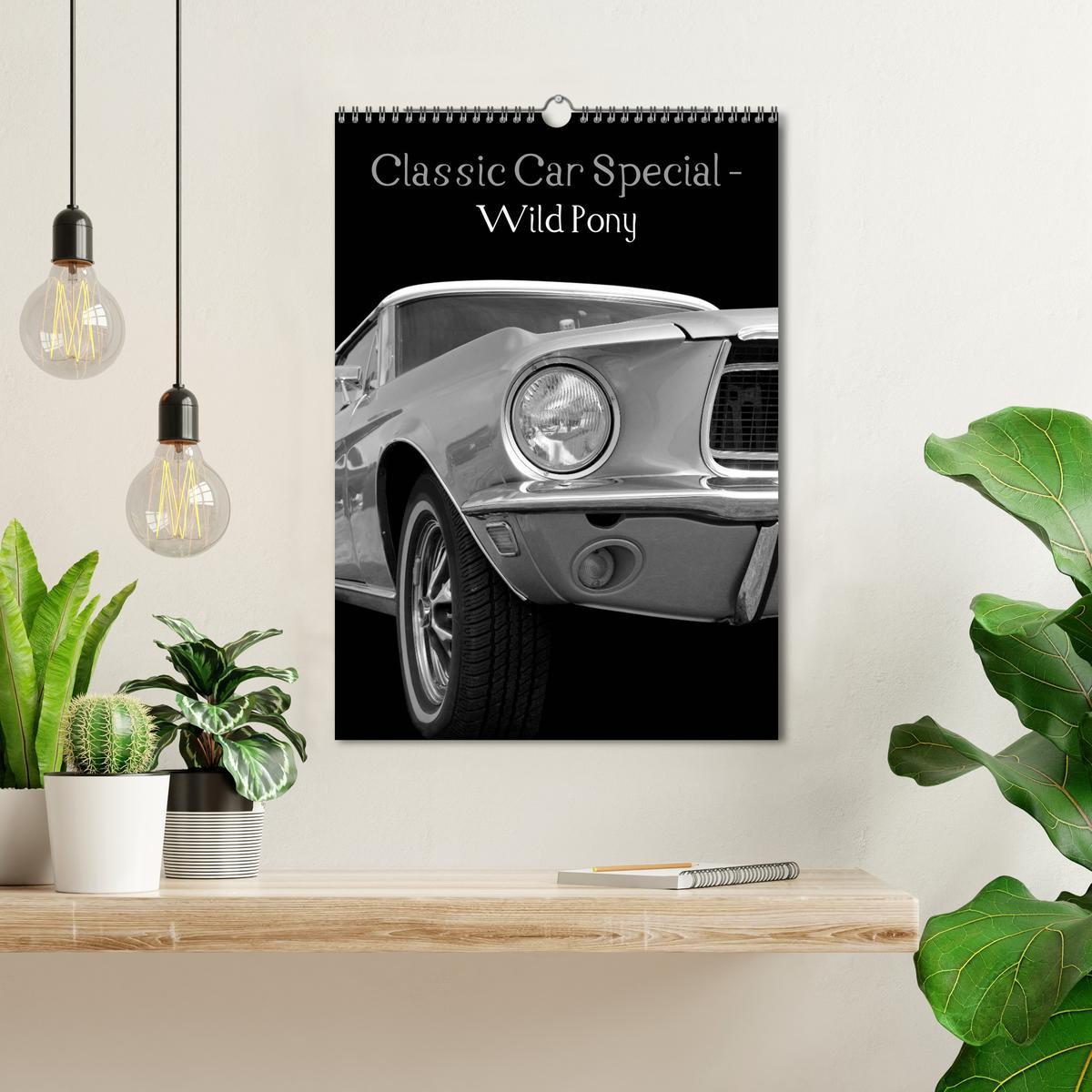 Classic Car Special - Wild Pony (Wall Calendar 2025 DIN A3 portrait), CALVENDO 12 Month Wall Calendar