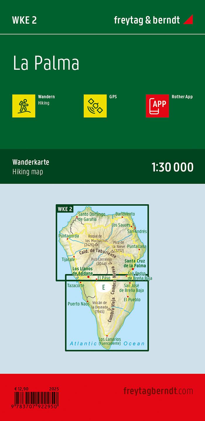 La Palma, Wanderkarte 1:30.000, freytag & berndt