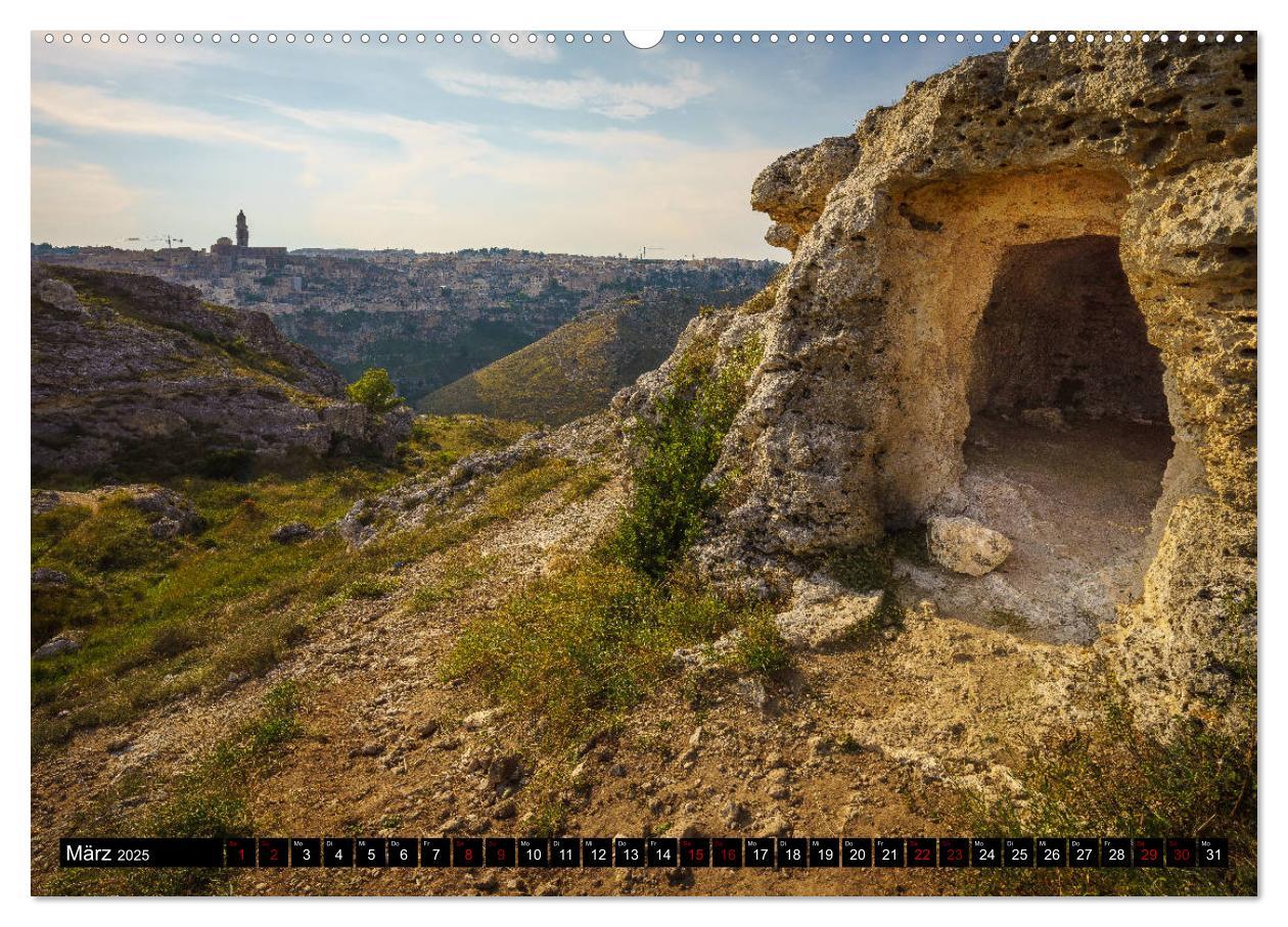 Matera - Königin der Höhlenstädte (hochwertiger Premium Wandkalender 2025 DIN A2 quer), Kunstdruck in Hochglanz