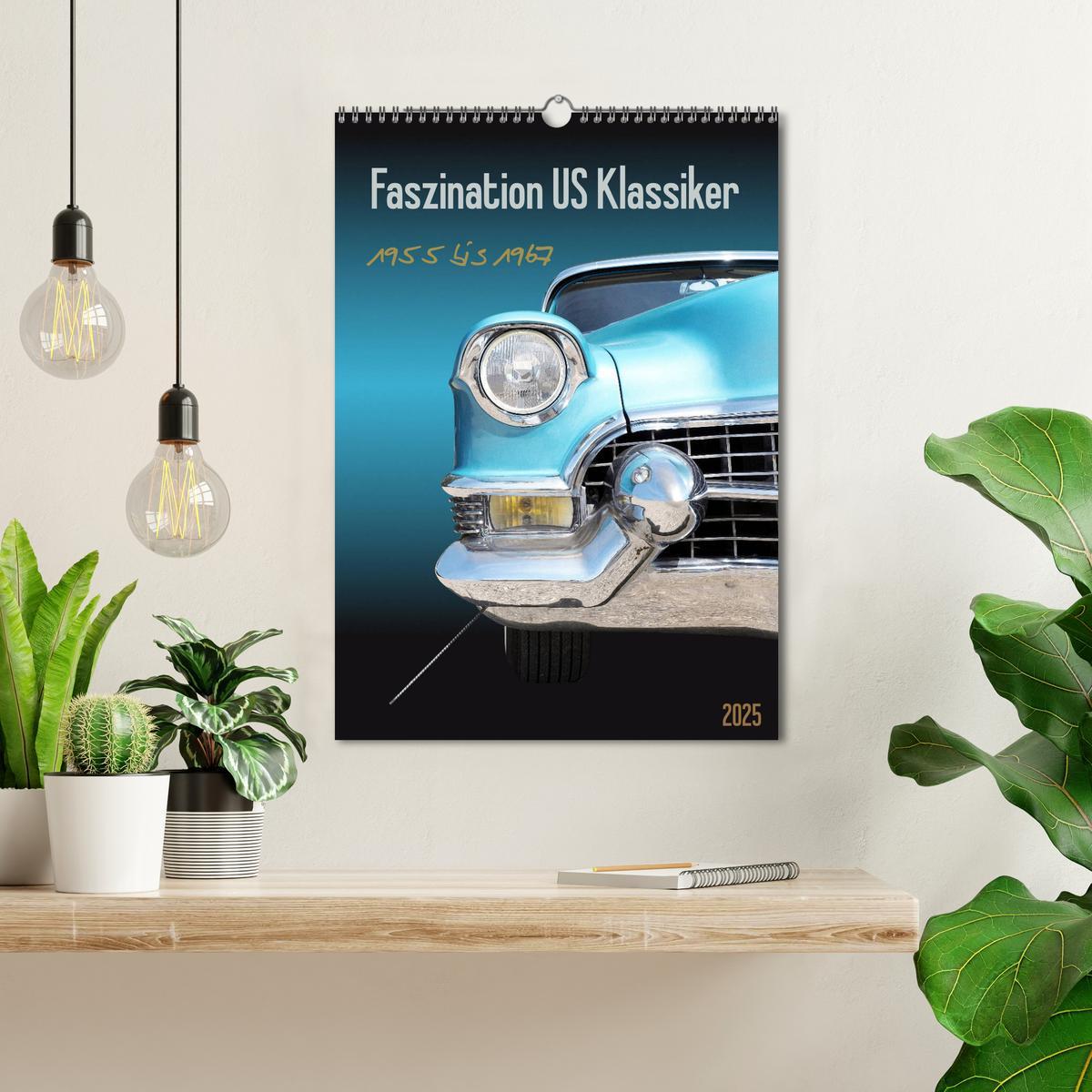 Faszination US Klassiker 1955 bis 1967 (Wandkalender 2025 DIN A3 hoch), CALVENDO Monatskalender