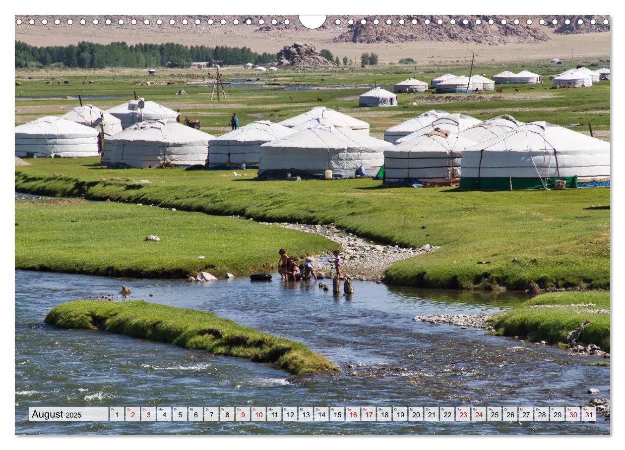 Mongolei Endlose Weite (Wandkalender 2025 DIN A3 quer), CALVENDO Monatskalender