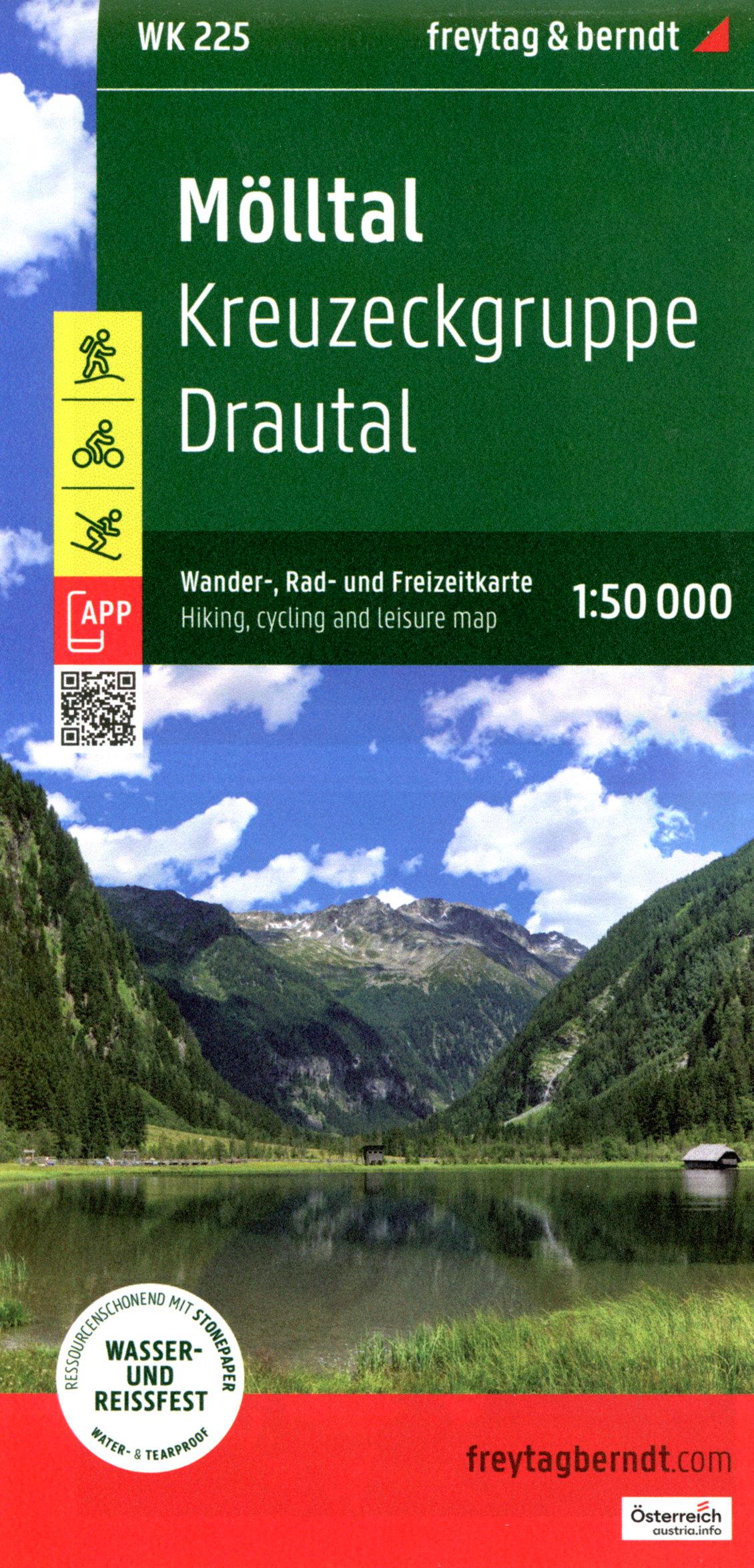 Mölltal, Wander-, Rad- und Freizeitkarte 1:50.000, freytag & berndt, WK 225