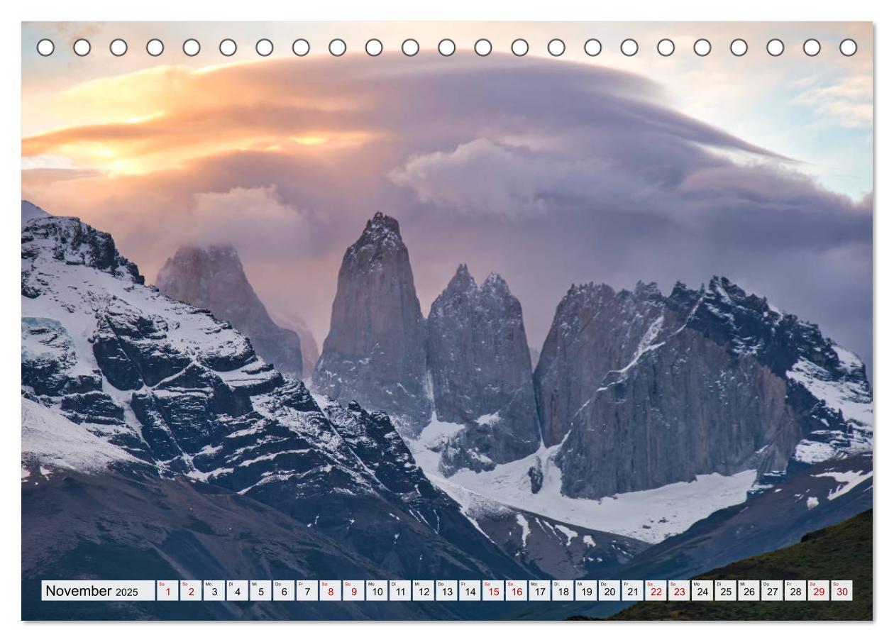 Patagonien: Impressionen vom anderen Ende der Welt (Tischkalender 2025 DIN A5 quer), CALVENDO Monatskalender