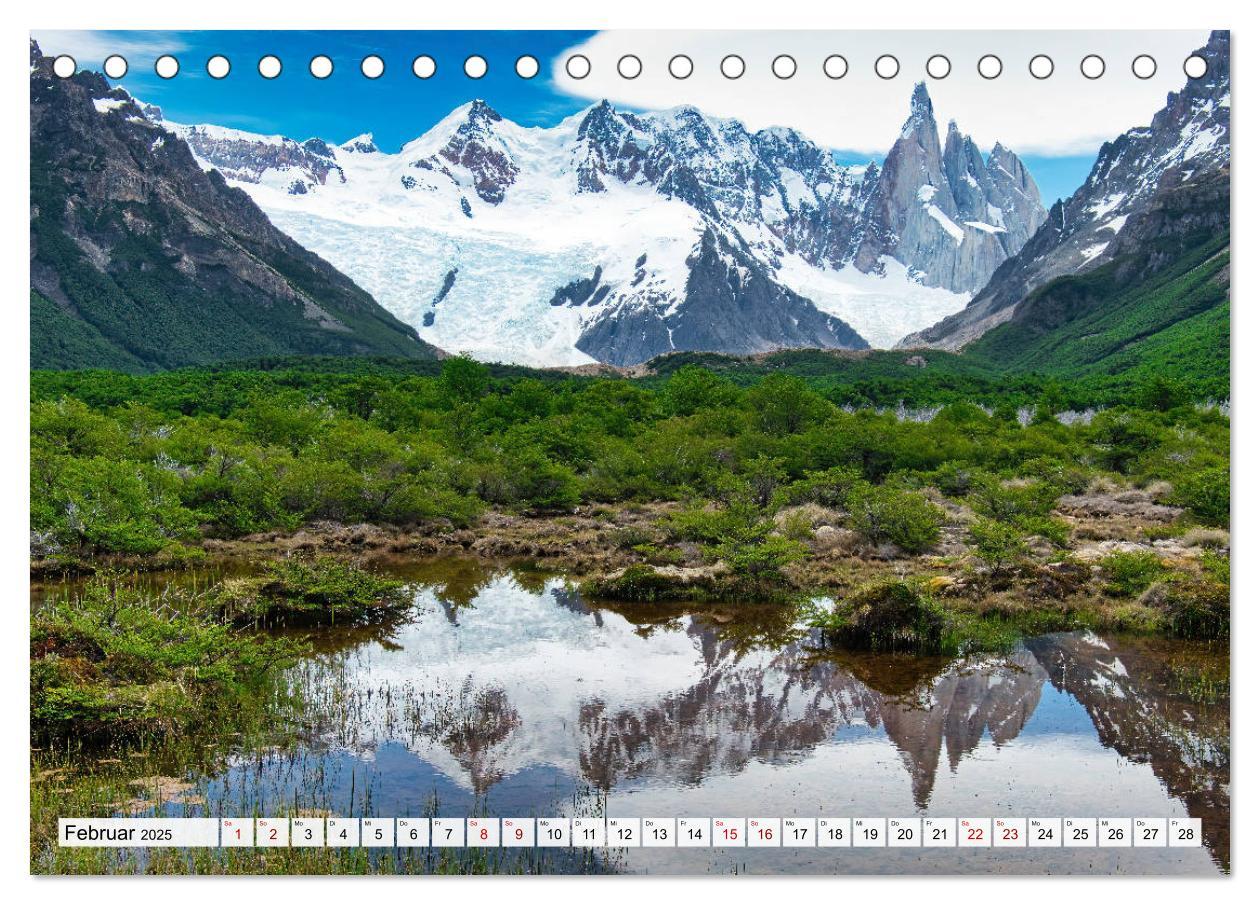 Patagonien: Impressionen vom anderen Ende der Welt (Tischkalender 2025 DIN A5 quer), CALVENDO Monatskalender