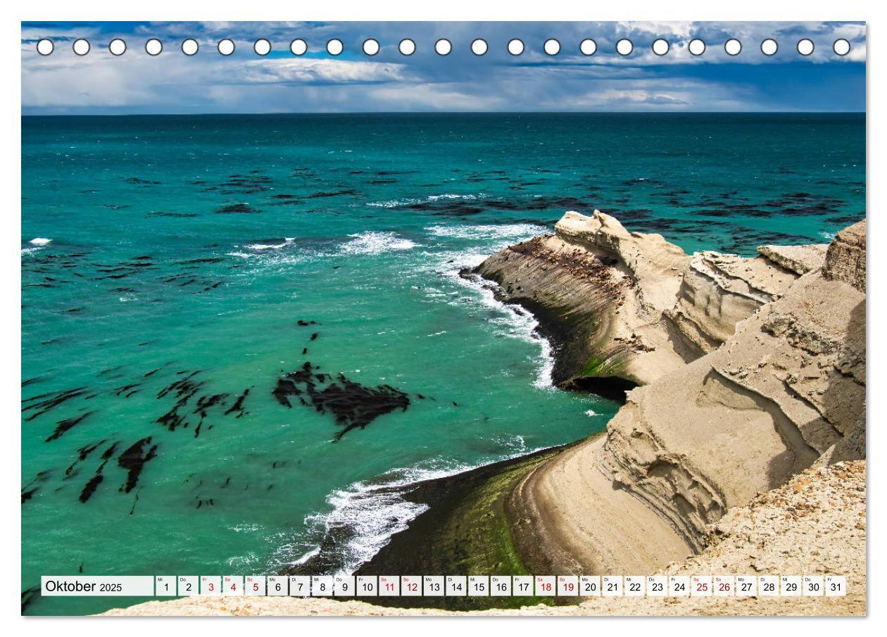 Patagonien: Impressionen vom anderen Ende der Welt (Tischkalender 2025 DIN A5 quer), CALVENDO Monatskalender