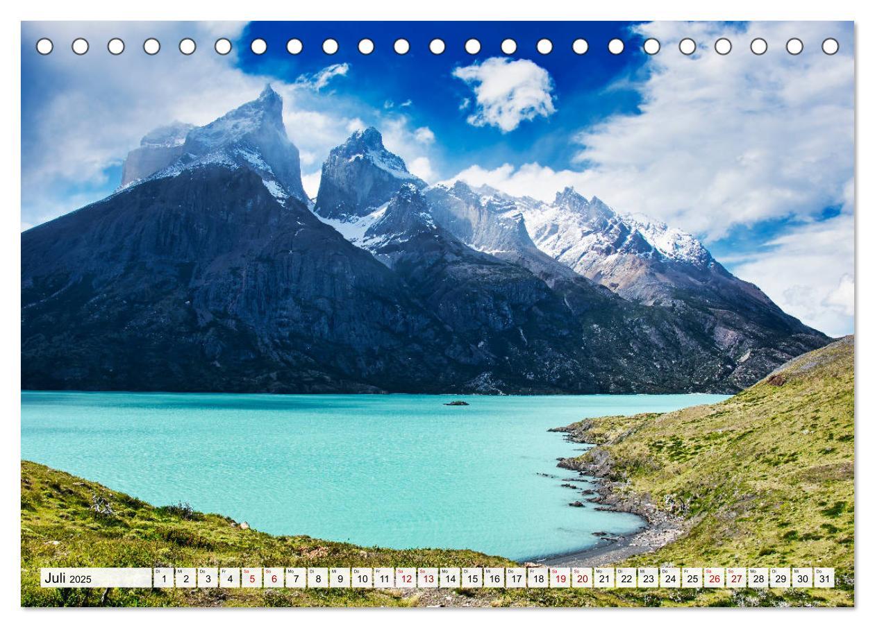 Patagonien: Impressionen vom anderen Ende der Welt (Tischkalender 2025 DIN A5 quer), CALVENDO Monatskalender