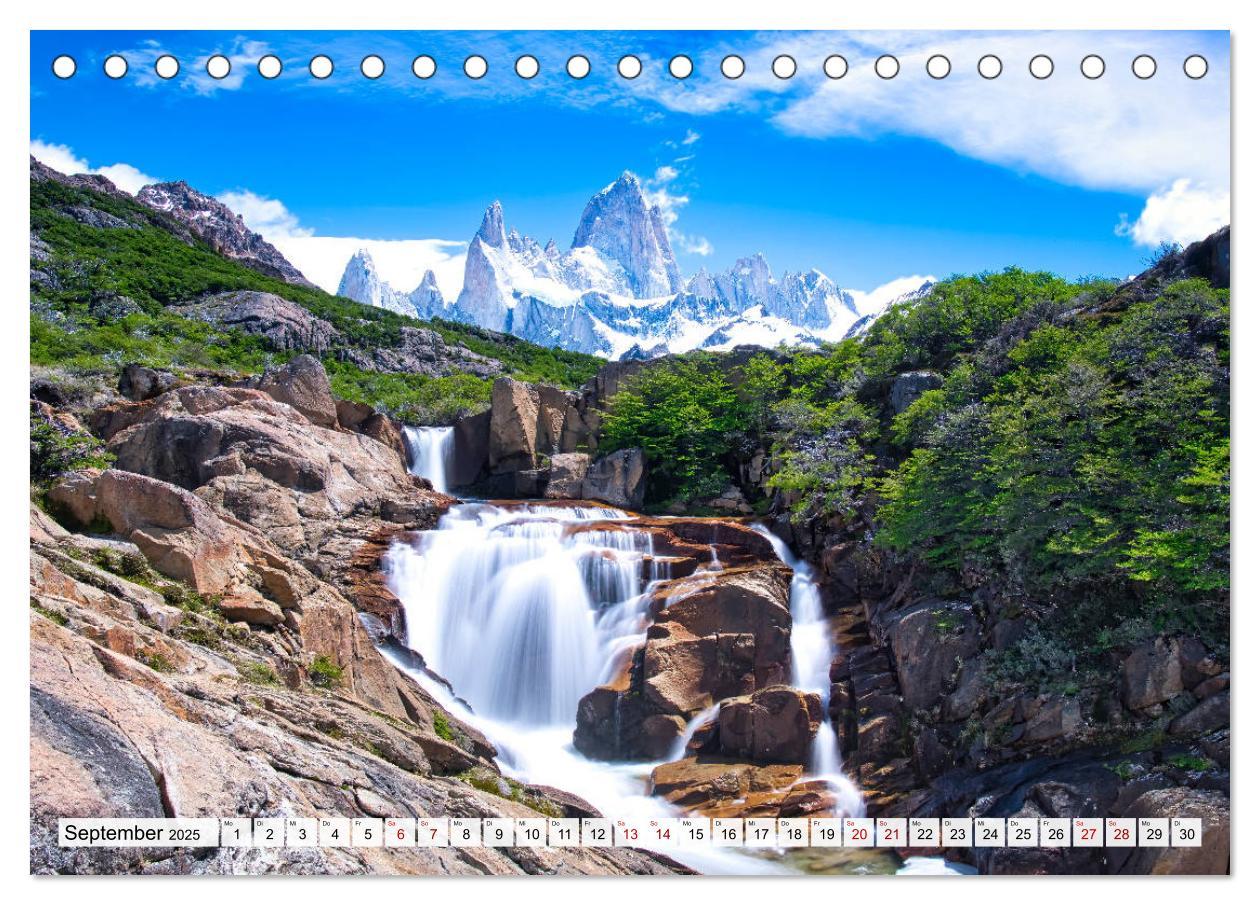 Patagonien: Impressionen vom anderen Ende der Welt (Tischkalender 2025 DIN A5 quer), CALVENDO Monatskalender