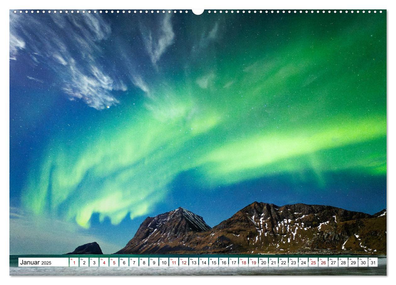 Licht des Nordens - LOFOTEN (hochwertiger Premium Wandkalender 2025 DIN A2 quer), Kunstdruck in Hochglanz