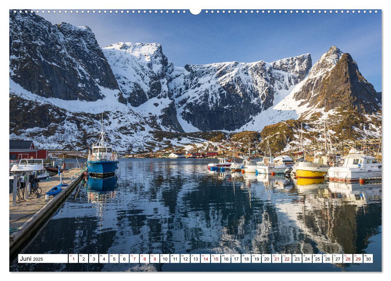 Licht des Nordens - LOFOTEN (hochwertiger Premium Wandkalender 2025 DIN A2 quer), Kunstdruck in Hochglanz