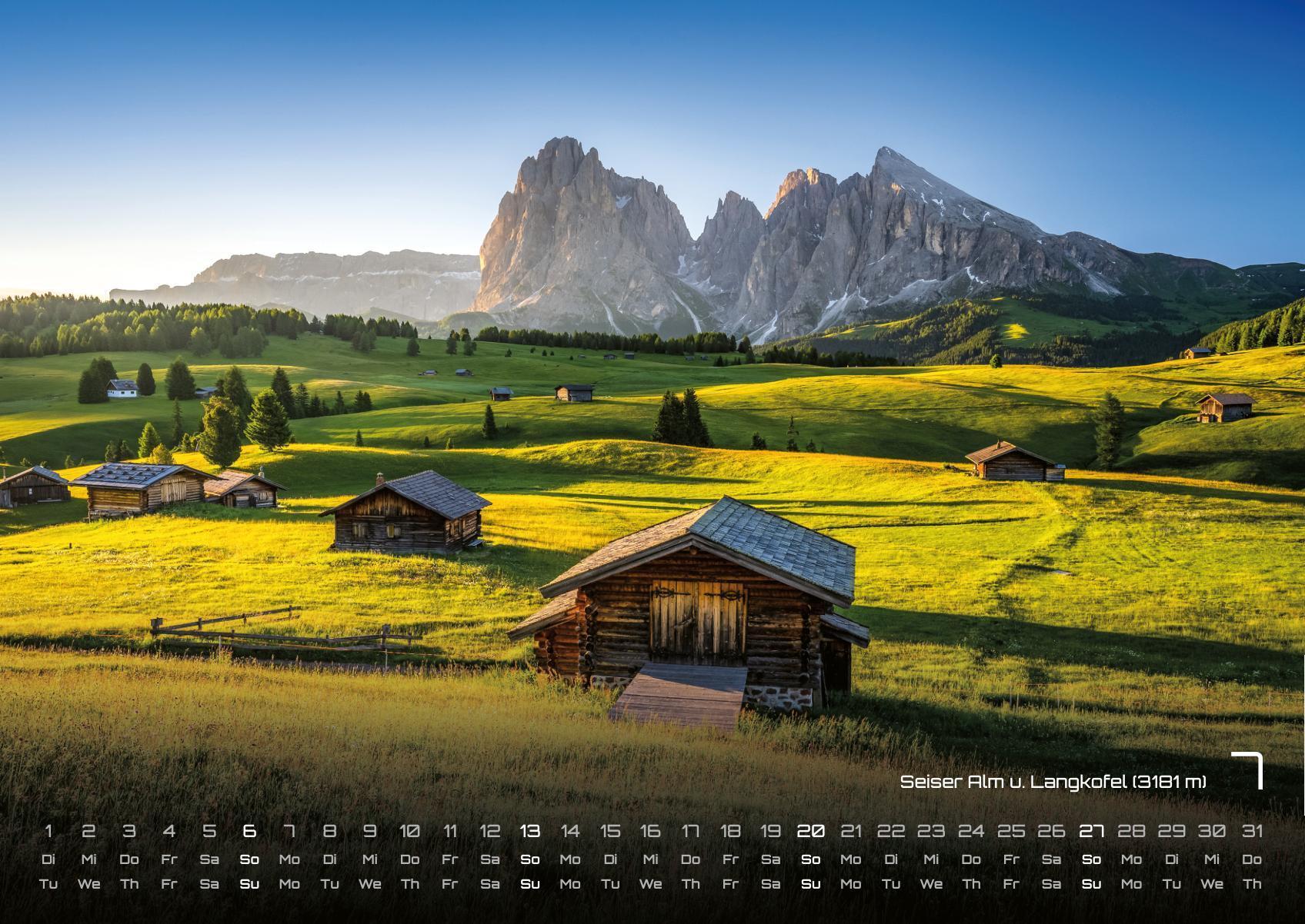 Südtirol - eine Reise durch bezaubernde Landschaften - 2025 - Kalender DIN A2