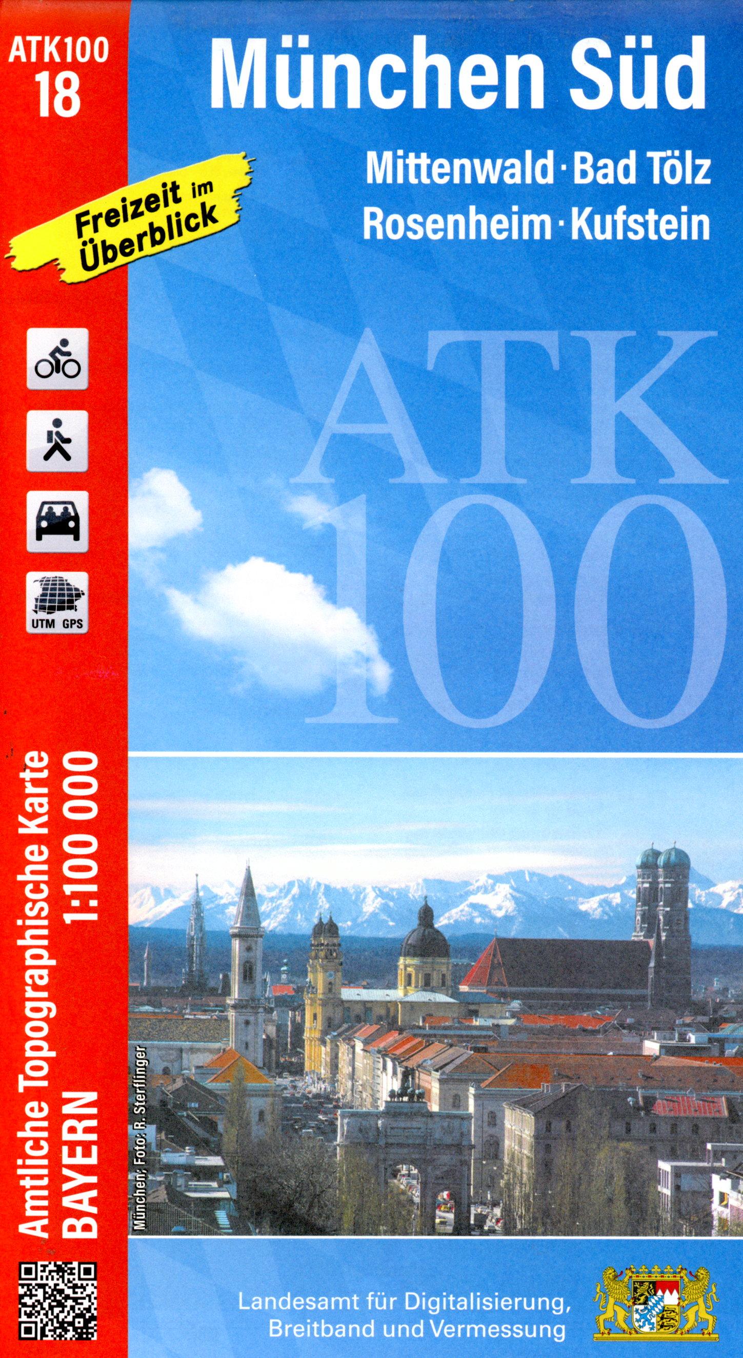 ATK100-18 München Süd (Amtliche Topographische Karte 1:100000)