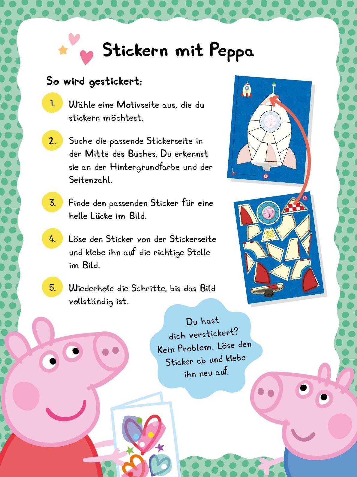 Peppa Pig Meine Sticker-Bilder. Puzzeln mit Stickern