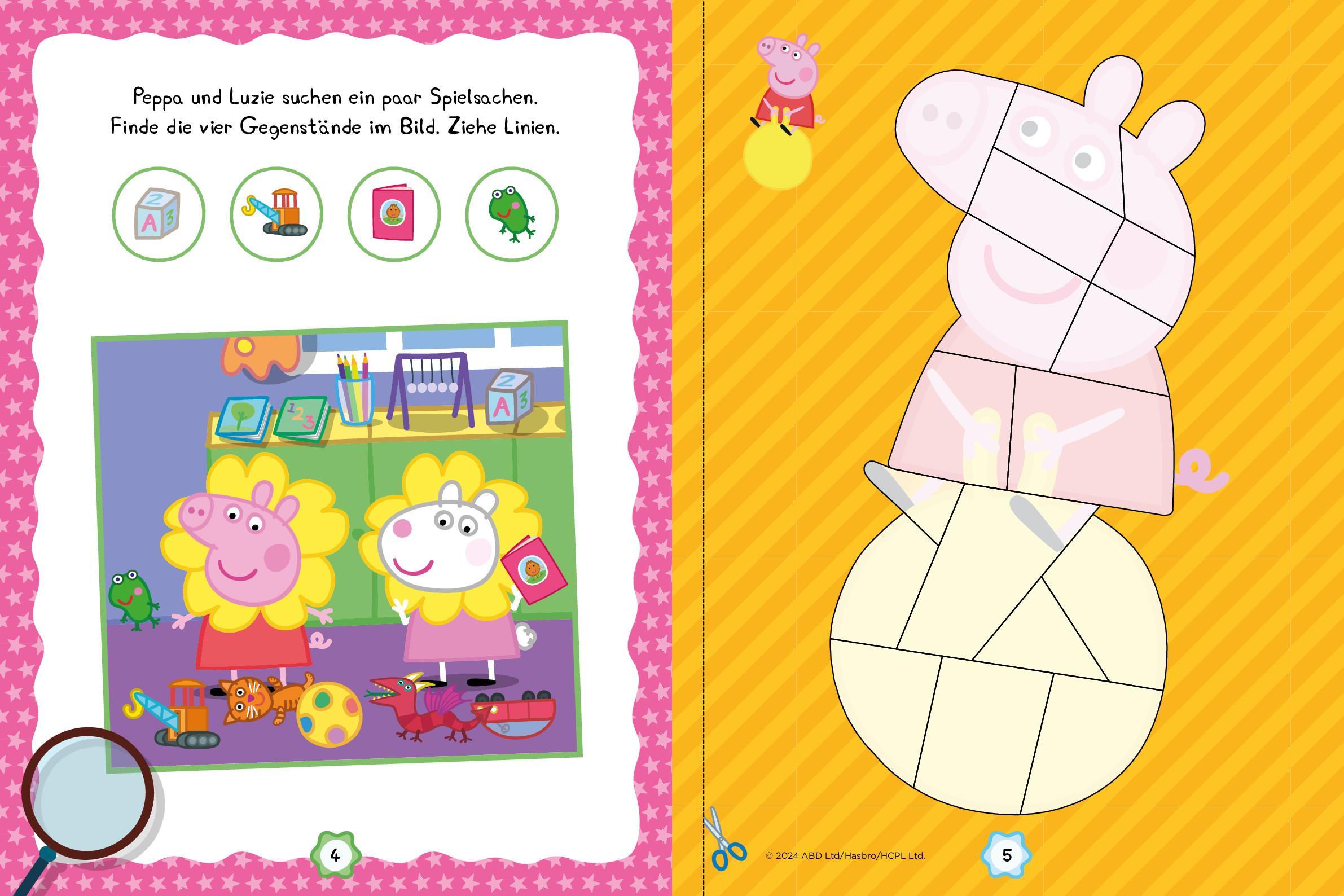 Peppa Pig Meine Sticker-Bilder. Puzzeln mit Stickern