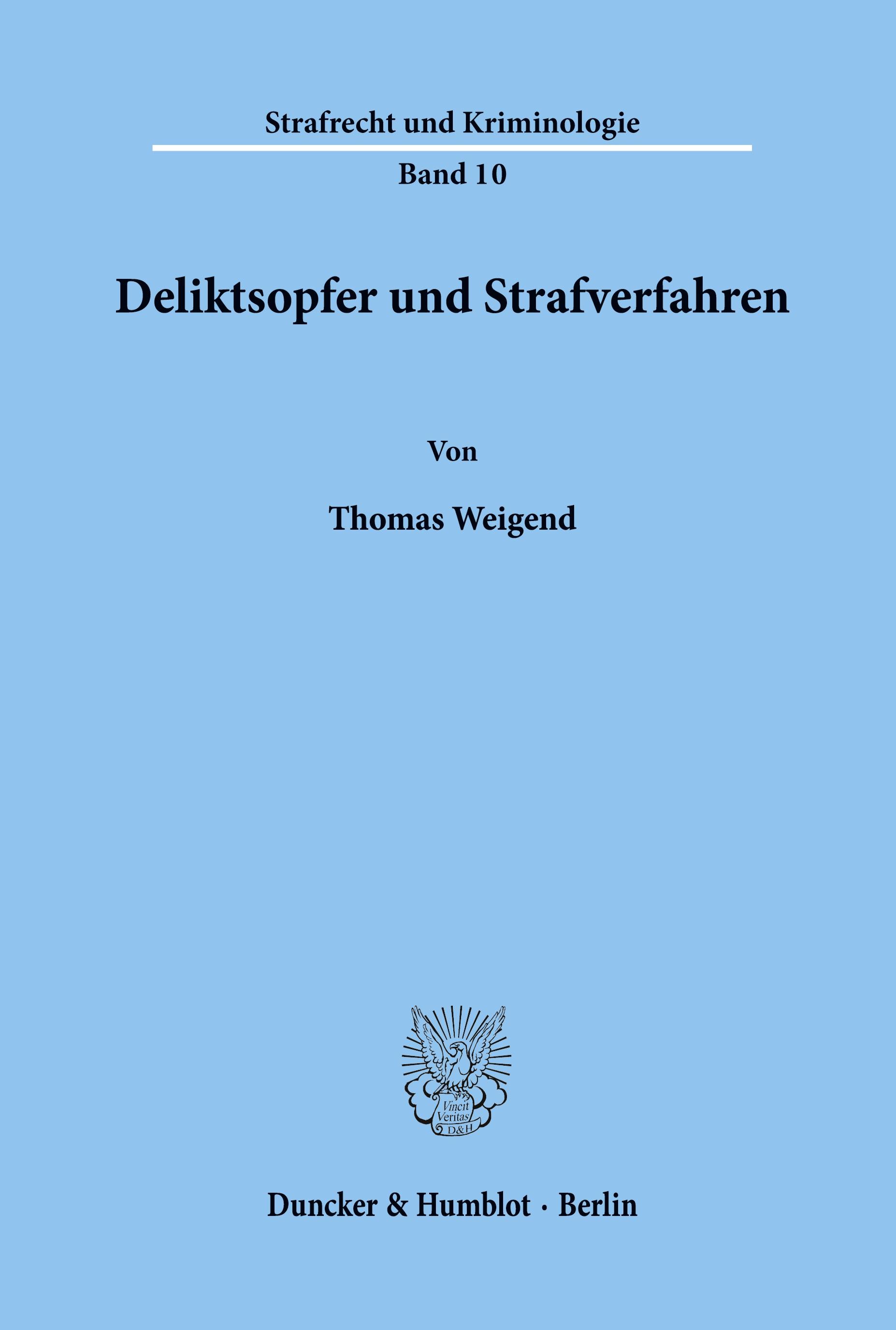 Deliktsopfer und Strafverfahren.