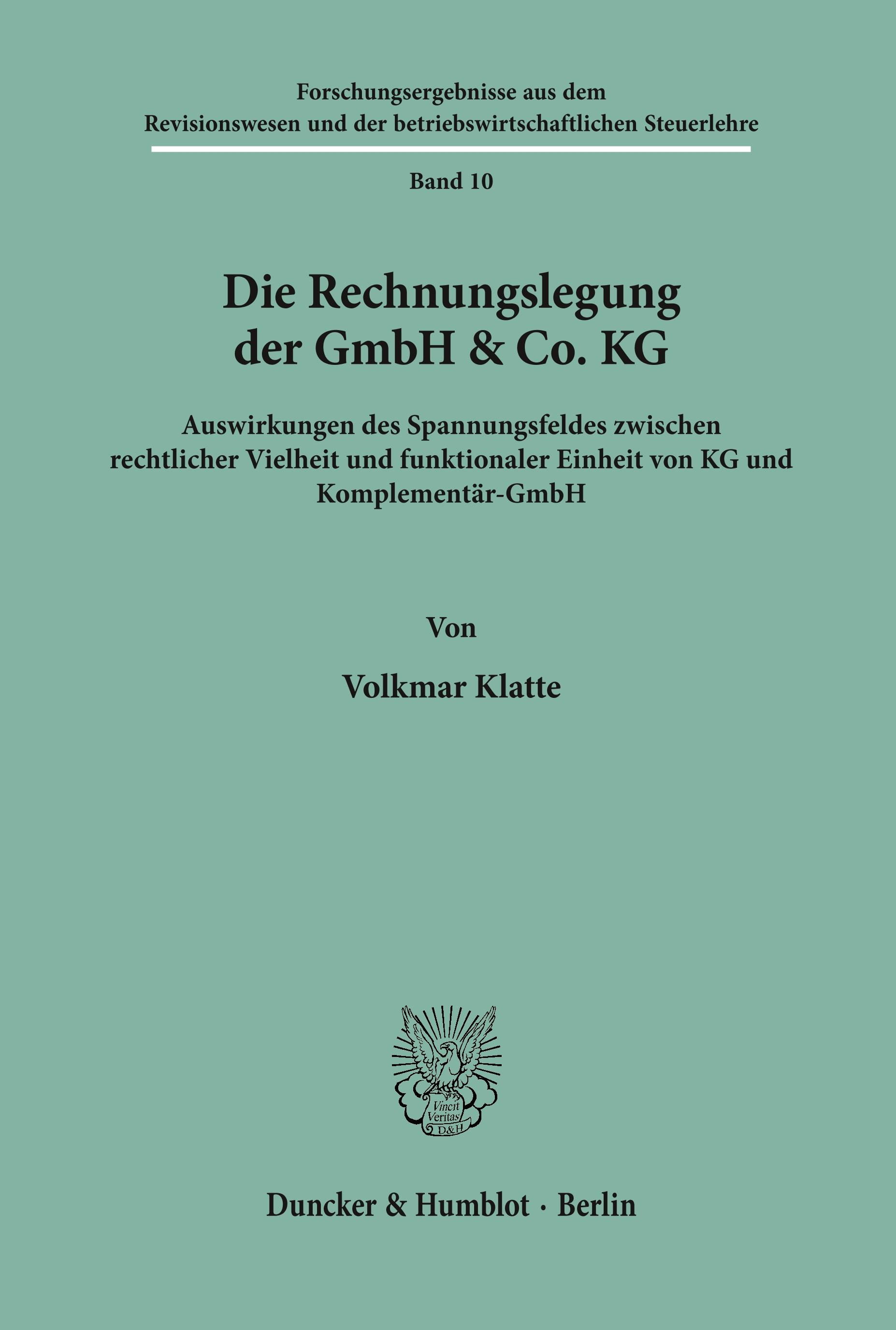 Die Rechnungslegung der GmbH & Co. KG.