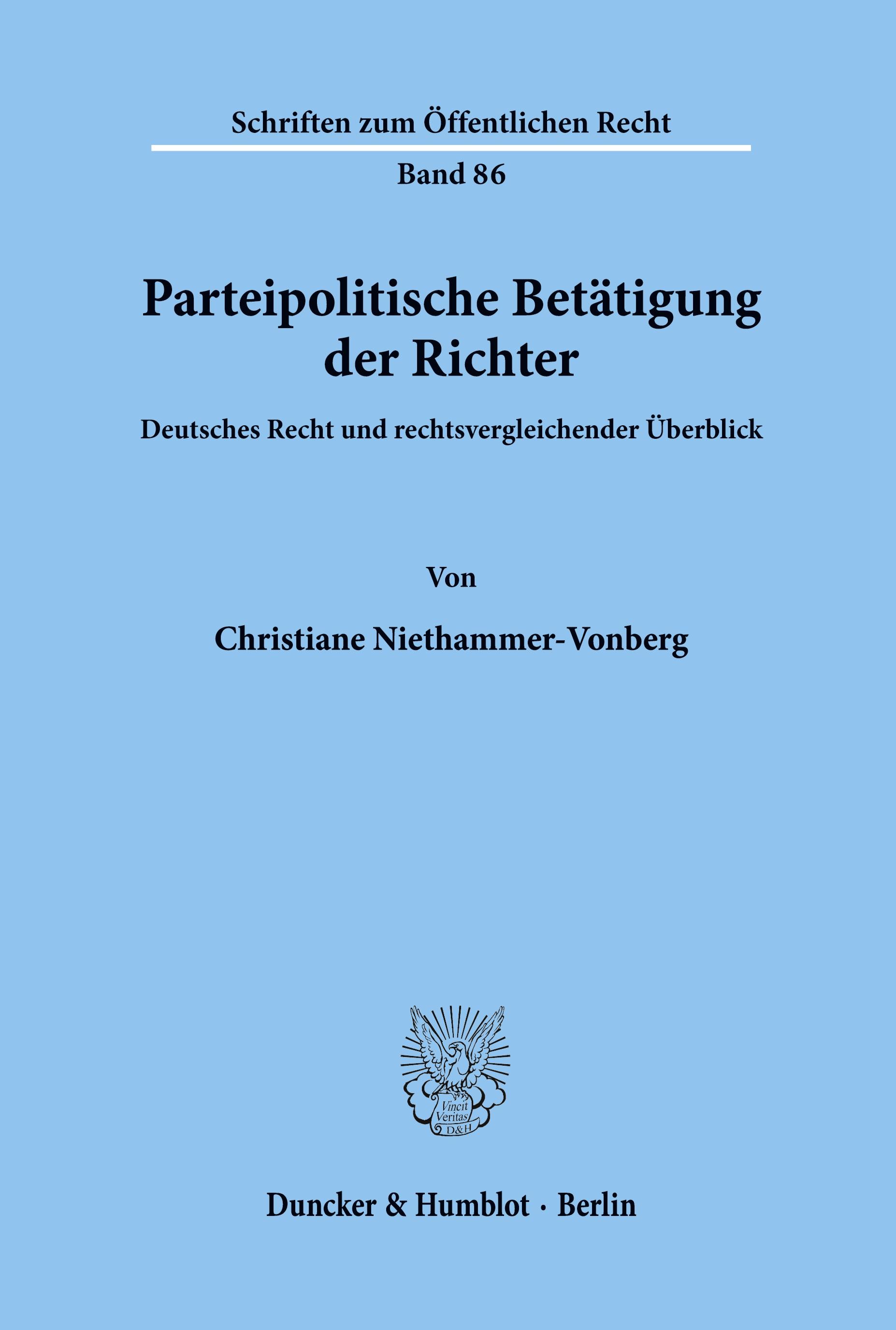 Parteipolitische Betätigung der Richter.