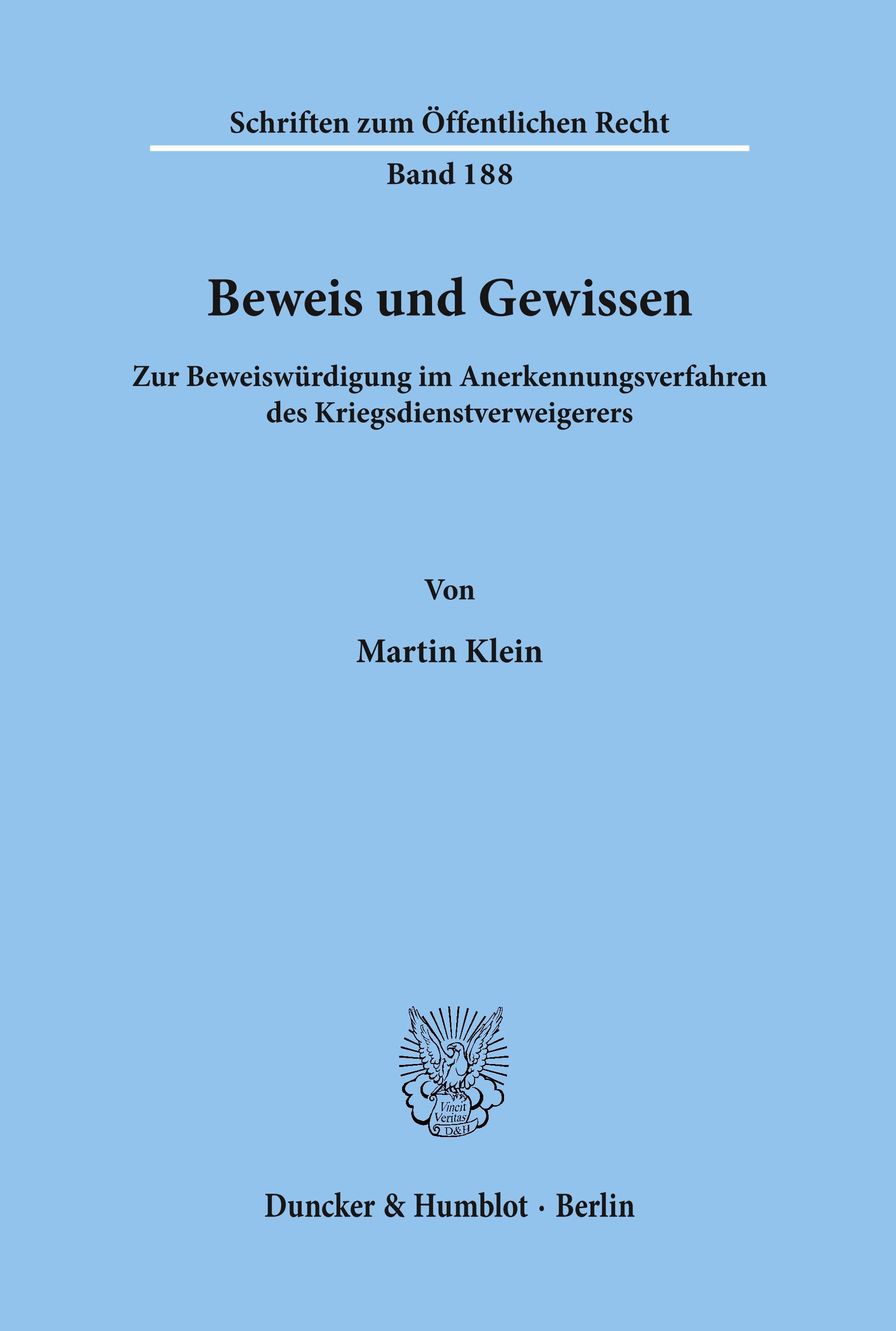 Beweis und Gewissen.