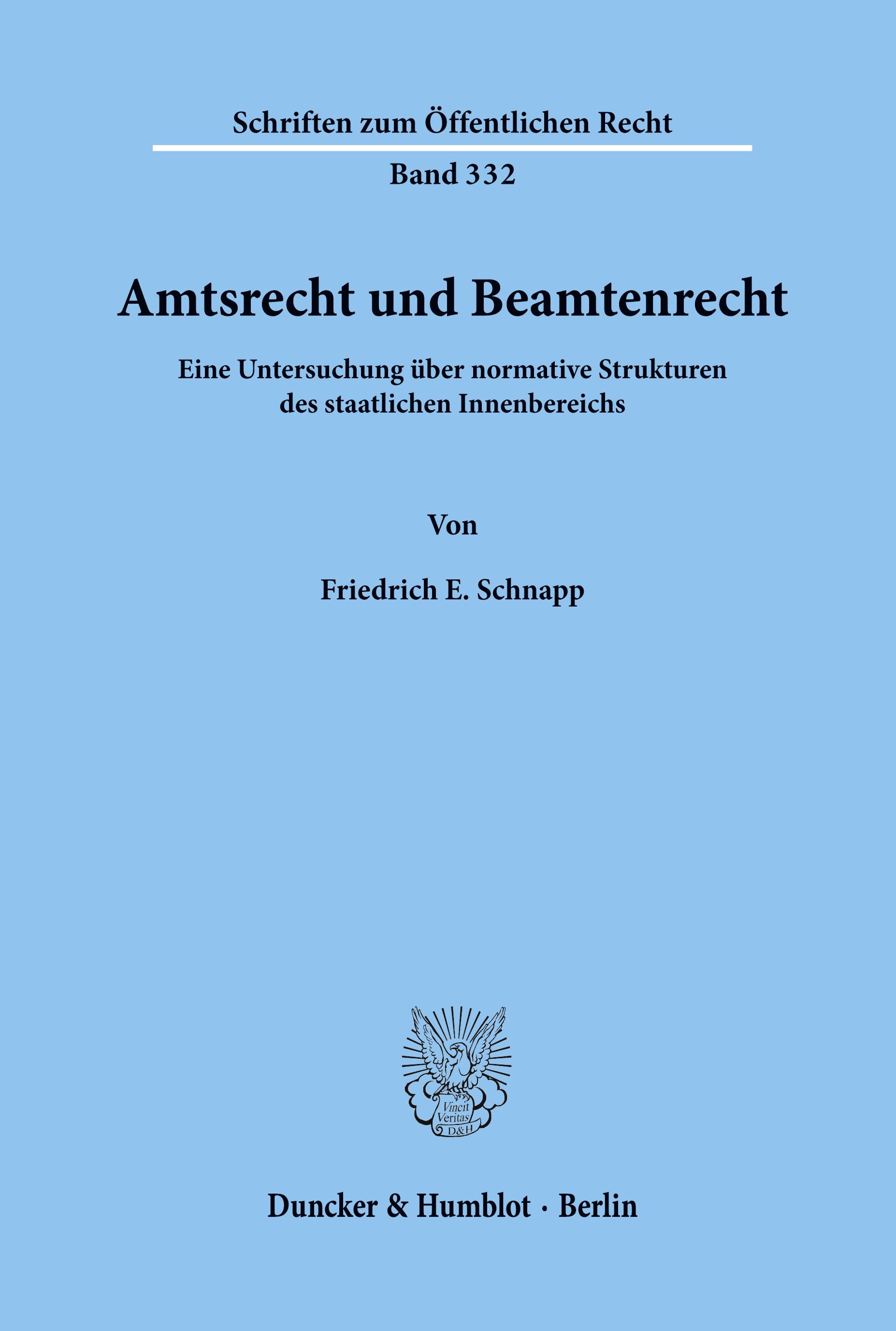 Amtsrecht und Beamtenrecht.