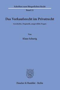 Das Vorkaufsrecht im Privatrecht.