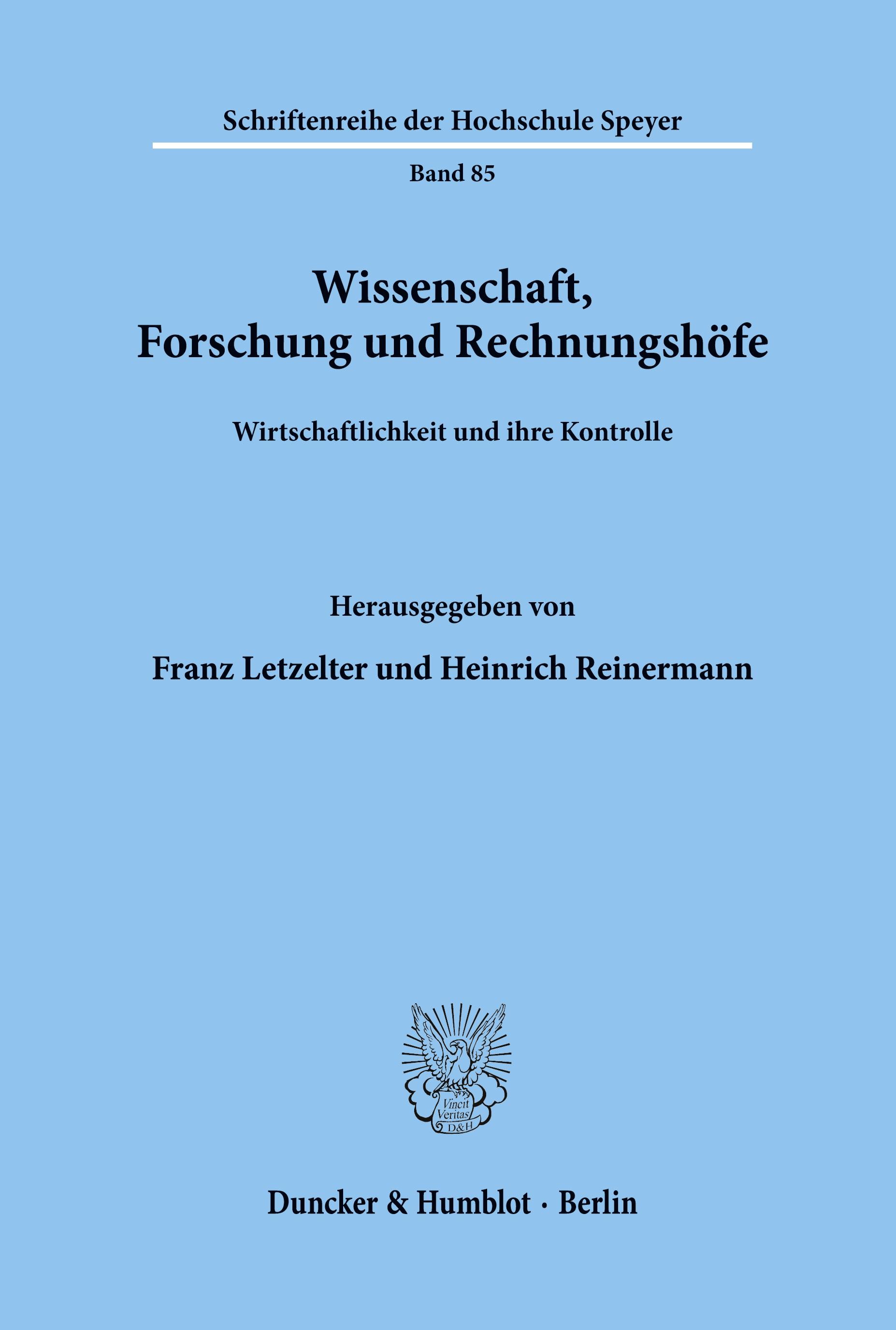 Wissenschaft, Forschung und Rechnungshöfe.