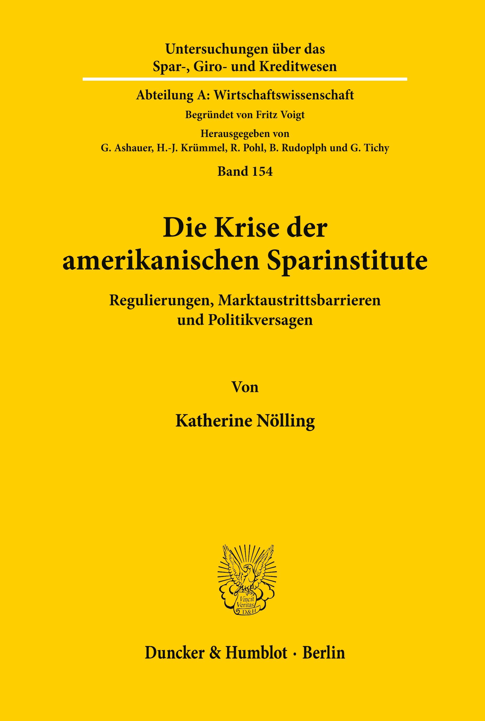 Die Krise der amerikanischen Sparinstitute.