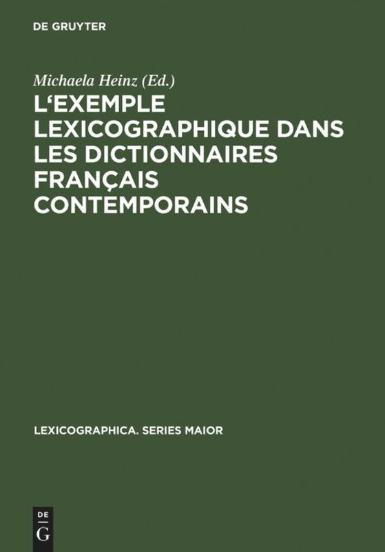 L'exemple lexicographique dans les dictionnaires français contemporains