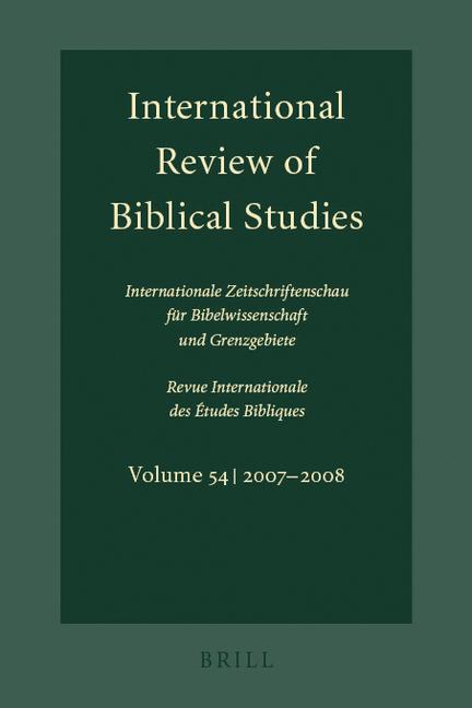 International Review of Biblical Studies, Volume 54 (2007-2008)