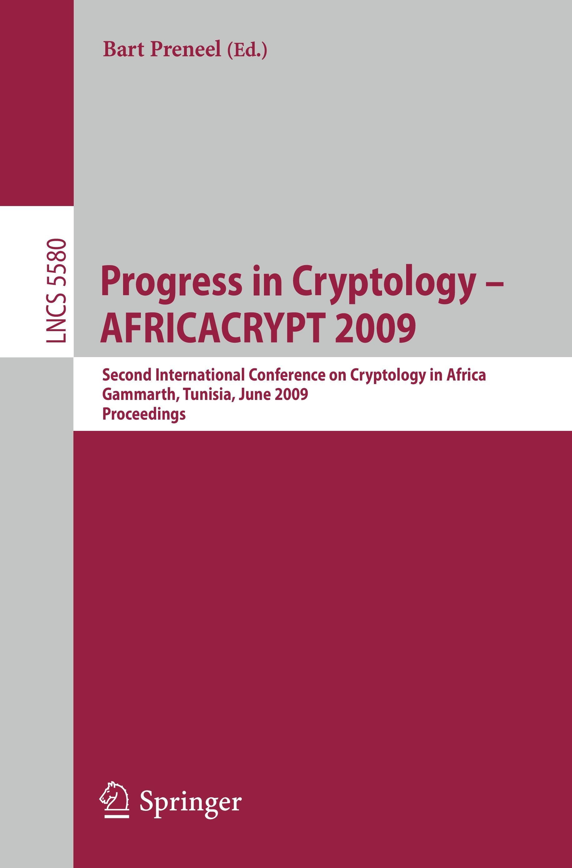 Progress in Cryptology -- AFRICACRYPT 2009