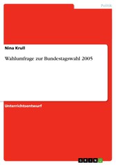 Wahlumfrage zur Bundestagswahl 2005