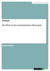 Der Wert in der marxistischen Ökonomie