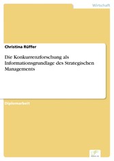 Die Konkurrenzforschung als Informationsgrundlage des Strategischen Managements