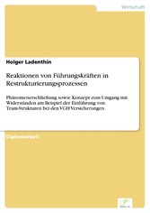 Reaktionen von Führungskräften in Restrukturierungsprozessen