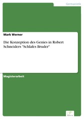 Die Konzeption des Genies in Robert Schneiders 'Schlafes Bruder'