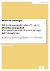 Erfolgsfaktoren im Reisebüro-Vertrieb: Dienstleistungsqualität - Kundenzufriedenheit - Kundenbindung - Erlebnismarketing