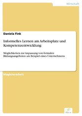 Informelles Lernen am Arbeitsplatz und Kompetenzentwicklung