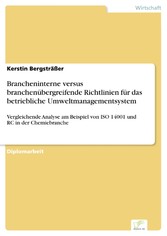 Brancheninterne versus branchenübergreifende Richtlinien für das betriebliche Umweltmanagementsystem