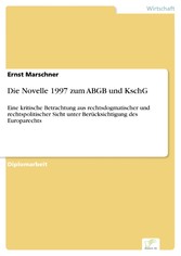 Die Novelle 1997 zum ABGB und KschG