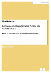 Konvergenz internationaler 'Corporate Governance'?