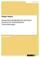 Kooperationsmöglichkeiten und deren Grenzen für mittelständische Unternehmungen