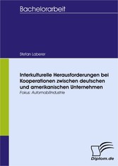 Interkulturelle Herausforderungen bei Kooperationen zwischen deutschen und amerikanischen Unternehmen