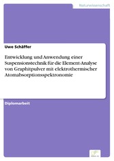 Entwicklung und Anwendung einer Suspensionstechnik für die Element-Analyse von Graphitpulver mit elektrothermischer Atomabsorptionsspektronomie