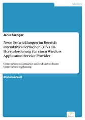 Neue Entwicklungen im Bereich interaktives Fernsehen (iTV) als Herausforderung für einen Wireless Application Service Provider