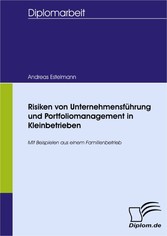 Risiken von Unternehmensführung und Portfoliomanagement in Kleinbetrieben