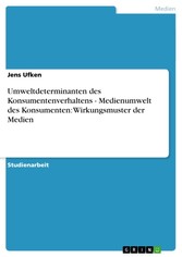 Umweltdeterminanten des Konsumentenverhaltens - Medienumwelt des Konsumenten: Wirkungsmuster der Medien