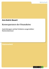 Konsequenzen der Finanzkrise